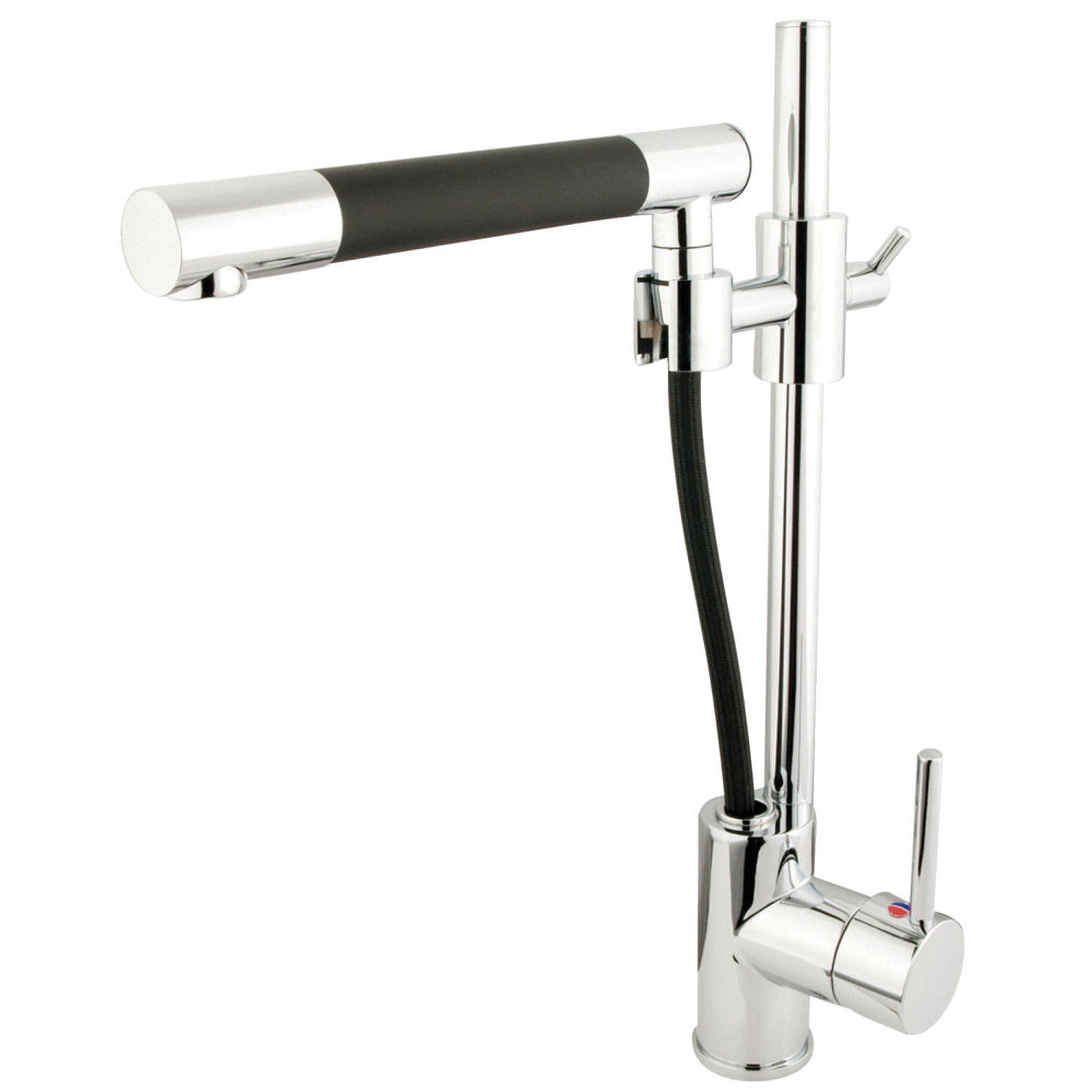 Kingston Sona KS8981DKL - Robinet de cuisine à une poignée Concord 1 trou pour plate-forme, chrome poli