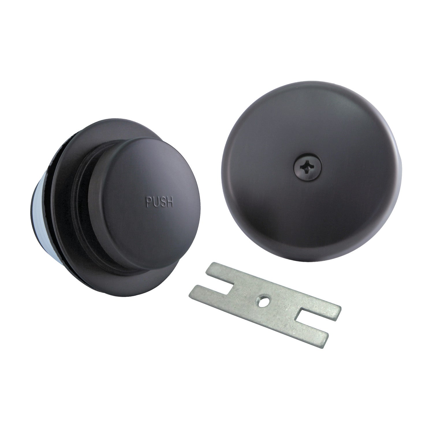 Kingston Tulare DTT5302A5 - Trimscape Zinc Alloy Alloy Toe Touch Tub Drain Conversion Kit, Oil Rubbed Bronze