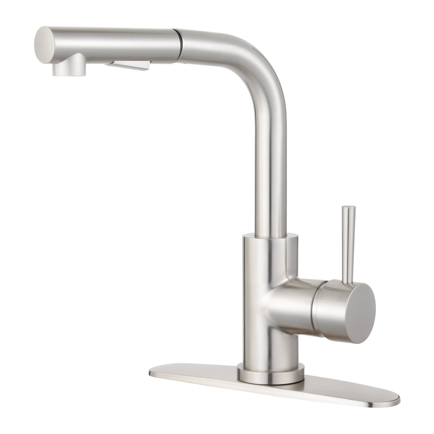 Kingston Sona LS2718DL - Concord Single-Handle 1-Hole Deck Mount Pull-Out Sprayer Kitchen Faucet, Brushed Nickel