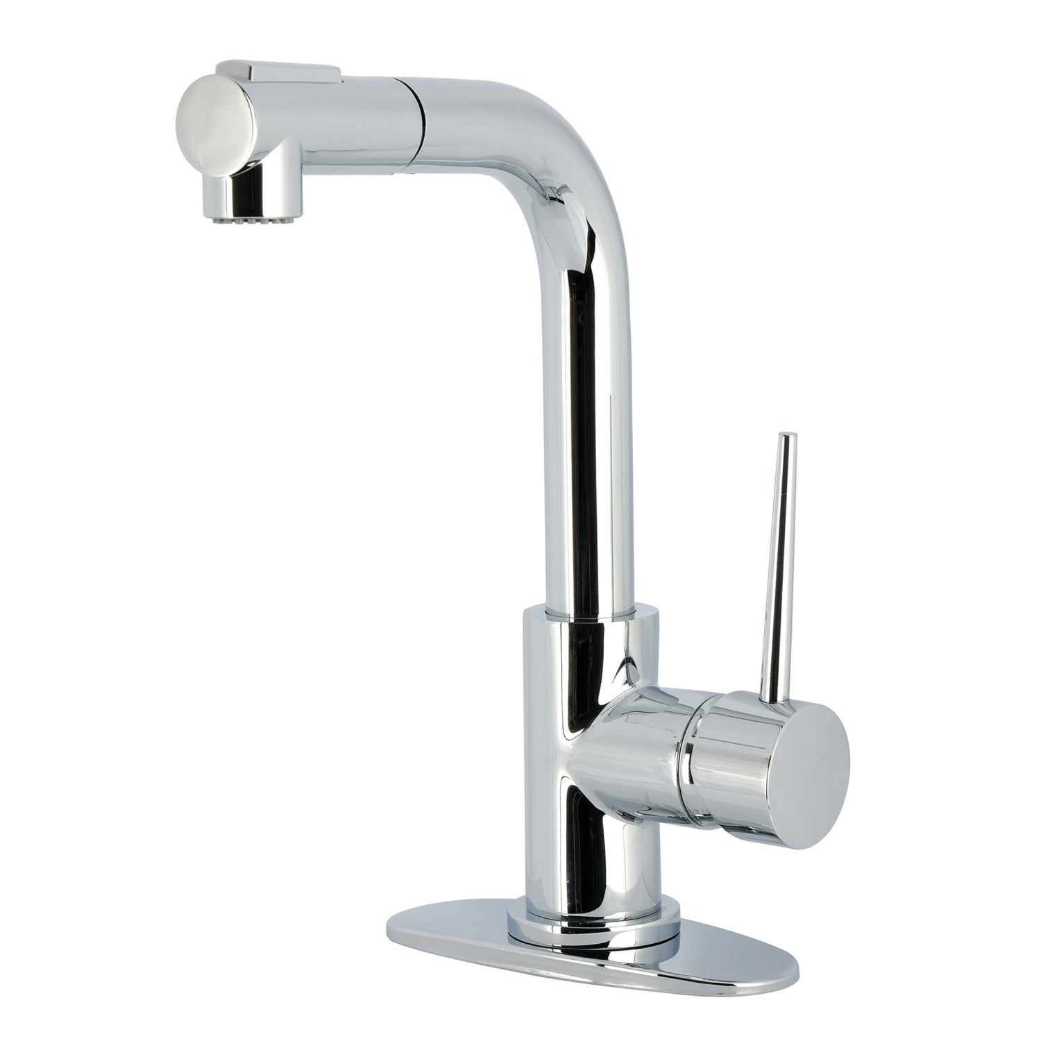 Kingston Sona LS2411NYL - Robinet de barre de pulvérisateur extractible à une poignée de New York 1 trou, chrome poli