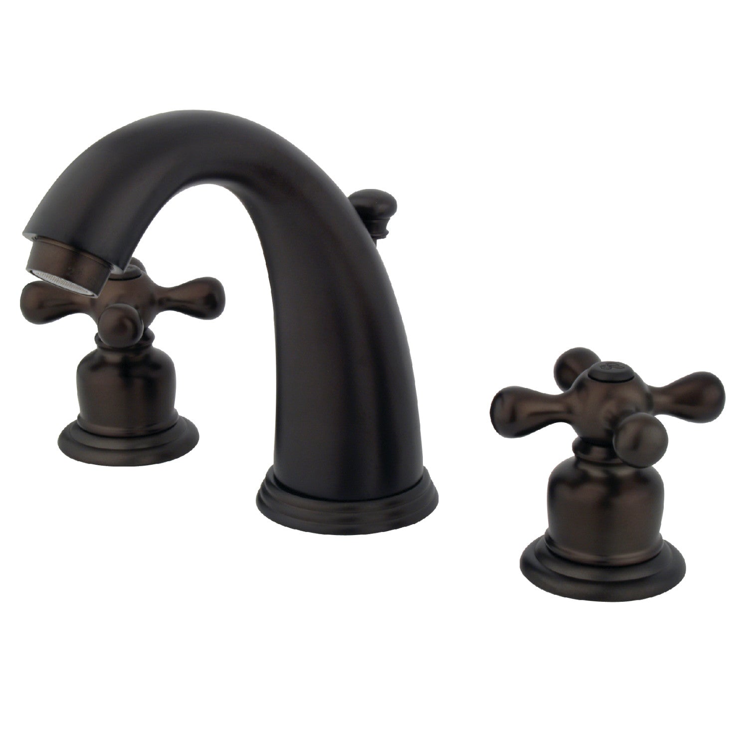 Kingston Heirloom KB985AX - Victorian à deux poignées 3 trous montage sur plage Robinet de salle de bain à entraxe large avec drain à tirette, huile frotté Bronze