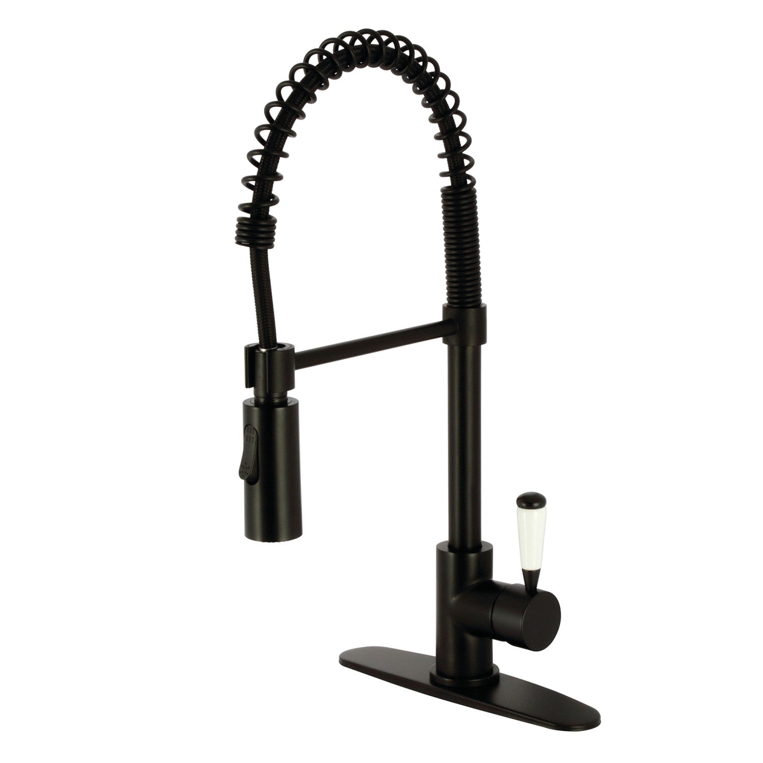 Kingston Tulare LS8770DPL - Paris Robinet de cuisine pré-rinçage à une poignée 1 trou, noir mat