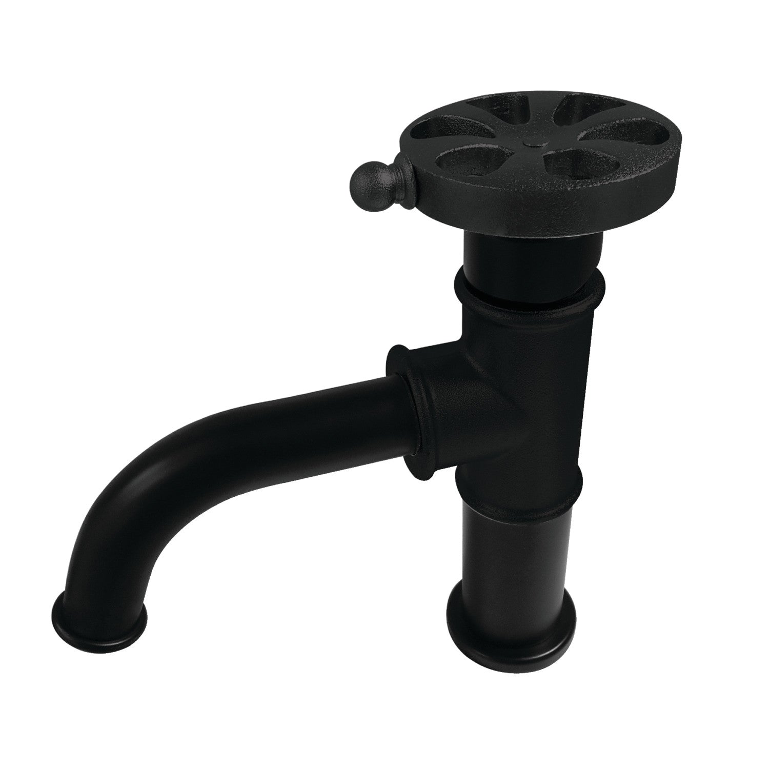 Kingston Heirloom KS2820RX - Robinet de salle de bains à une poignée Belknap 1 trou avec bonde à tirette, noir mat