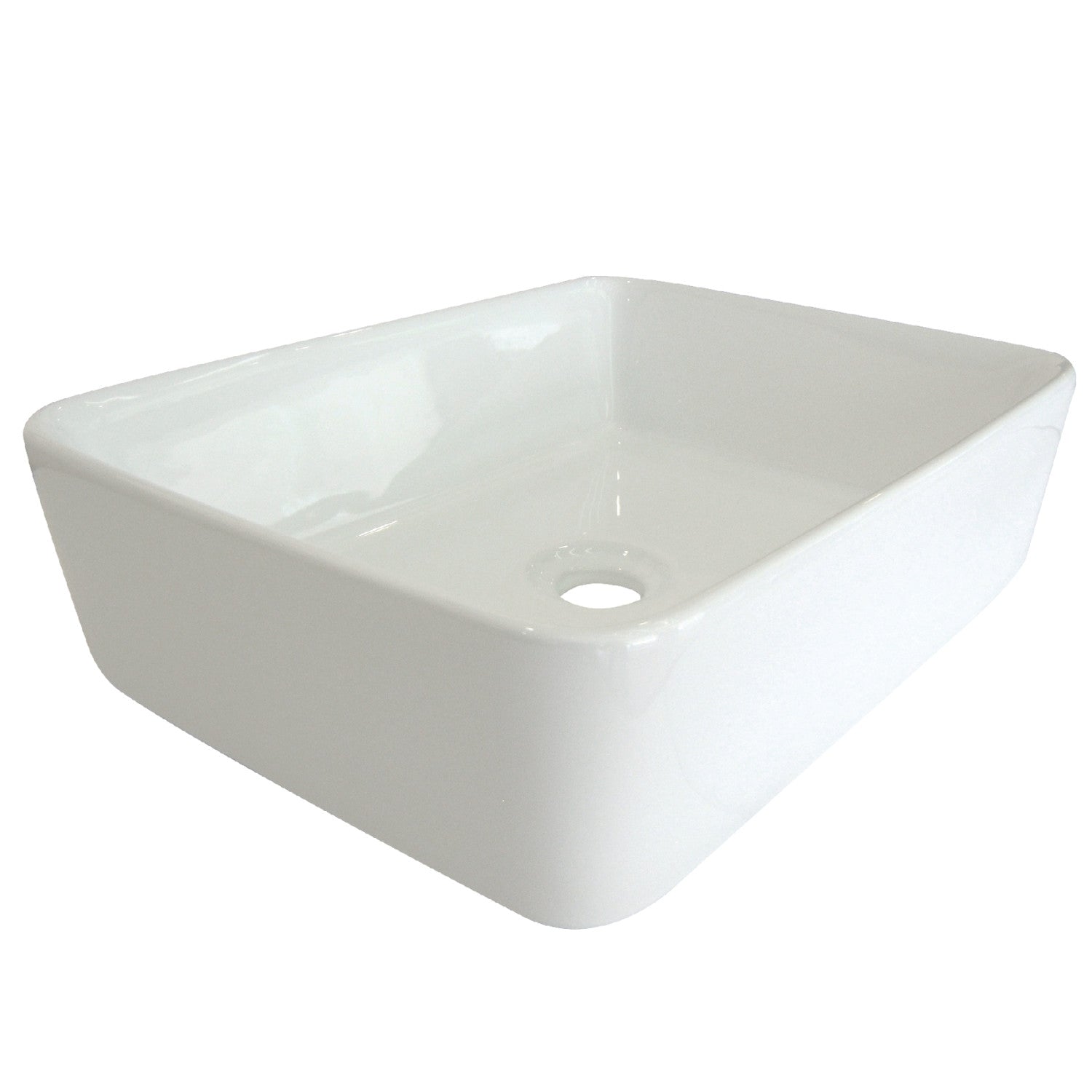 Kingston Sona EV5102 - French Petite 18-7/8 Inch Ceramic Rectangular Vessel Sink, White