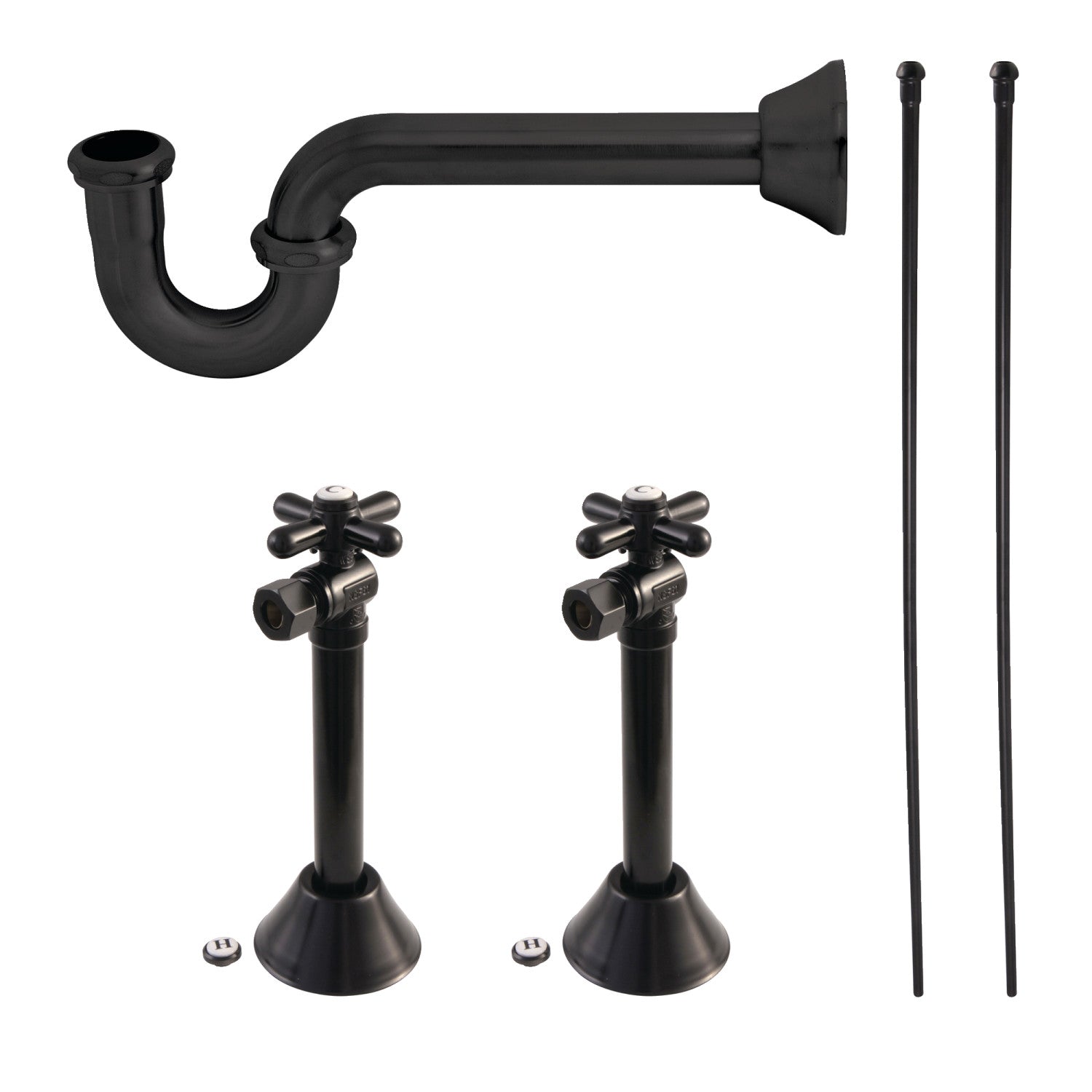 Kingston Heirloom KPK800 - Trimscape Traditional Plumbing Supply Kit Combo, Matte Black
