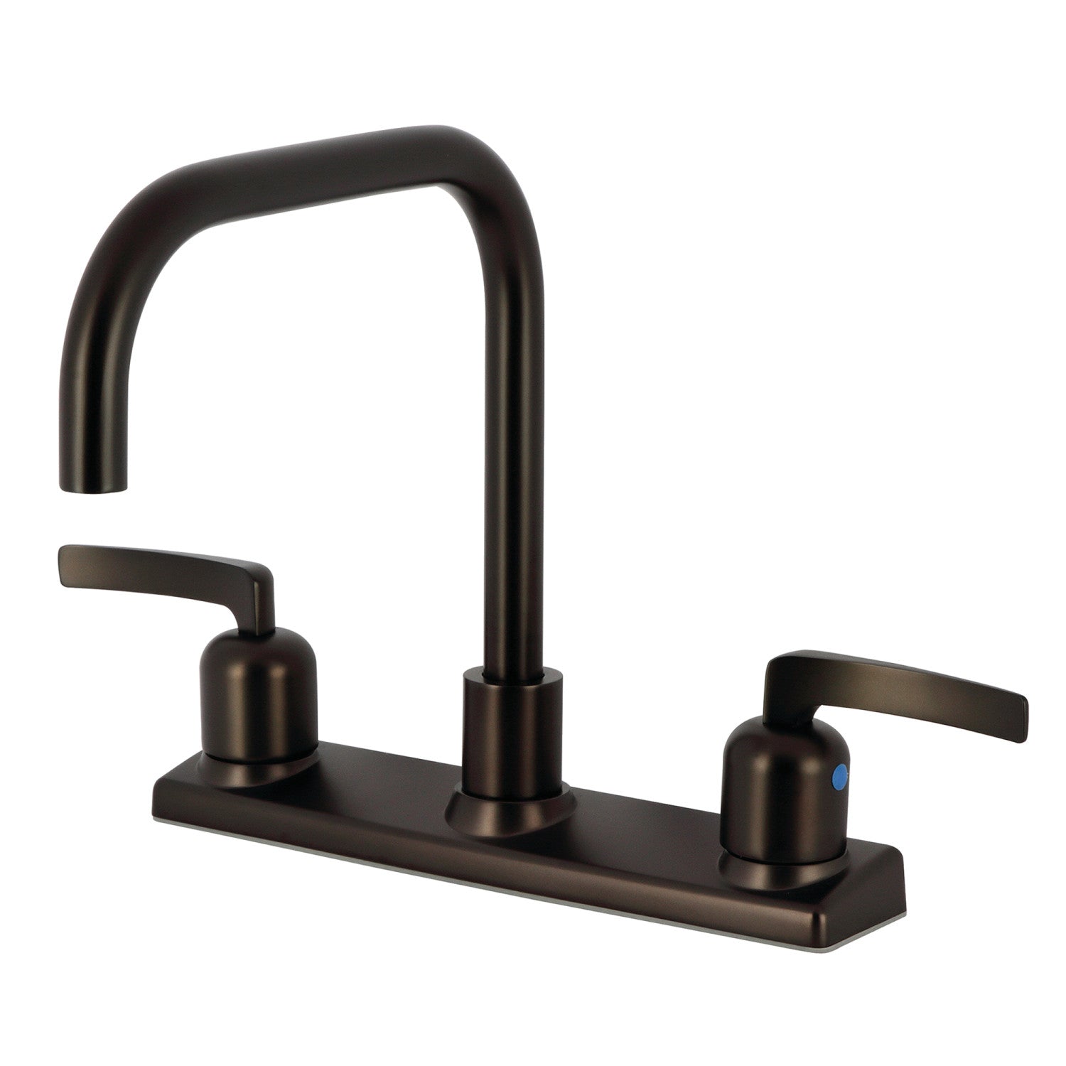 Kingston Tulare FB2145EFL - Centurion à deux poignées 2 trous 8" Centerset Robinet de cuisine, Bronze frotté à l'huile