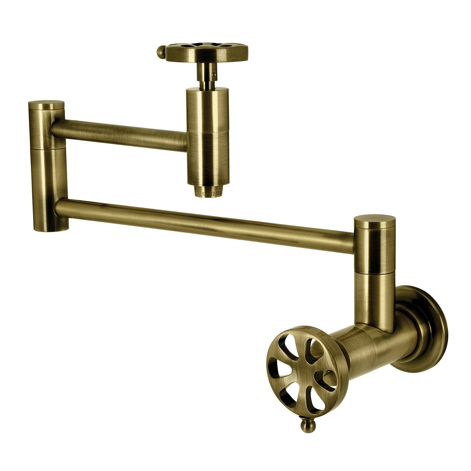 Kingston Sona KS8103RX - Robinet de remplissage de pot de montage mural Belknap 1 trou, laiton antique