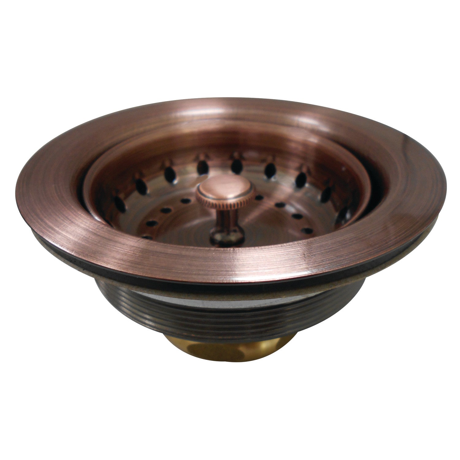 Kingston Tacoma K111BAC 3-1/2 Inch Kitchen Sink Basket Strainer Only, Antique Copper