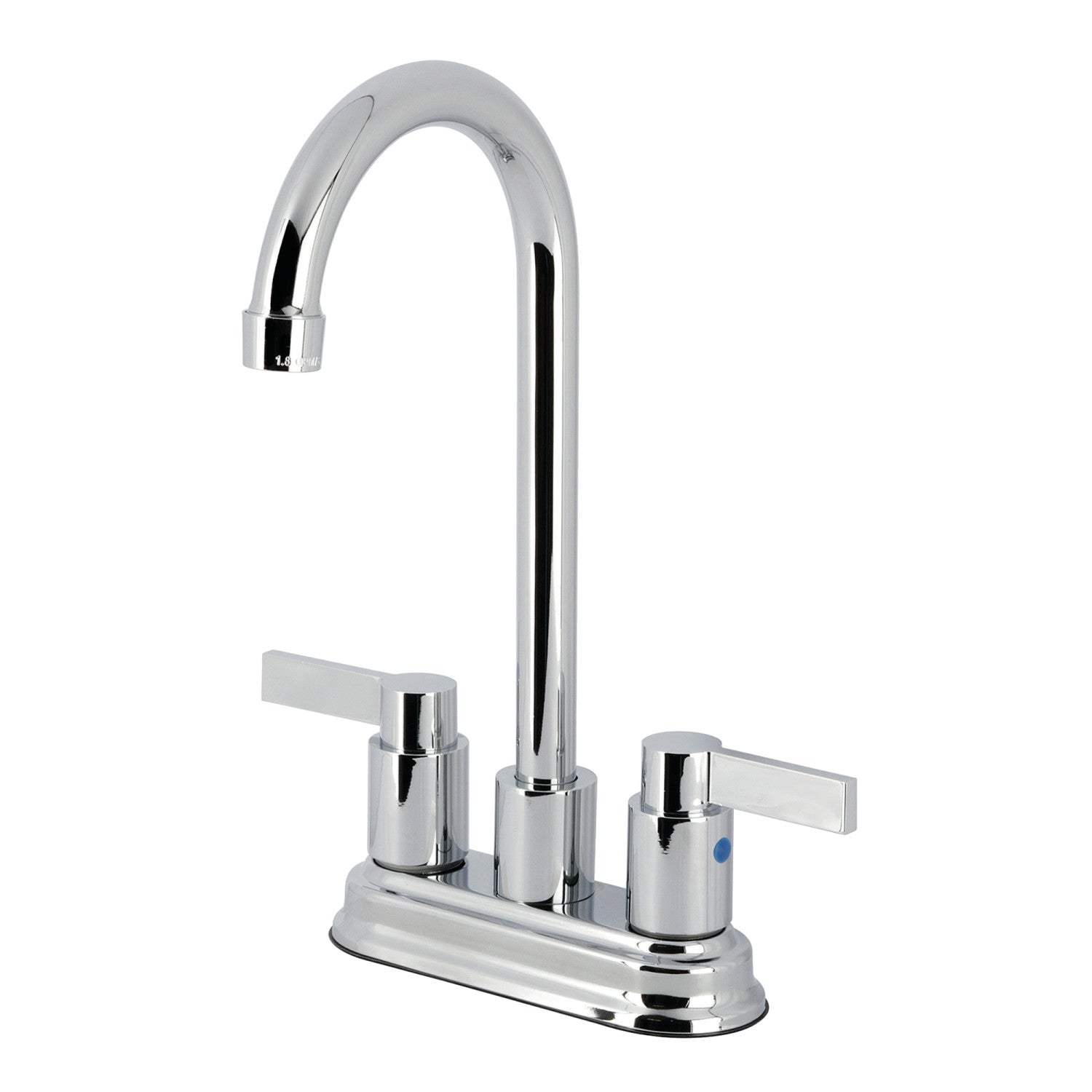 Kingston Tulare FB8491NDL - NuvoFusion Robinet de bar à deux poignées 2 trous, chrome poli