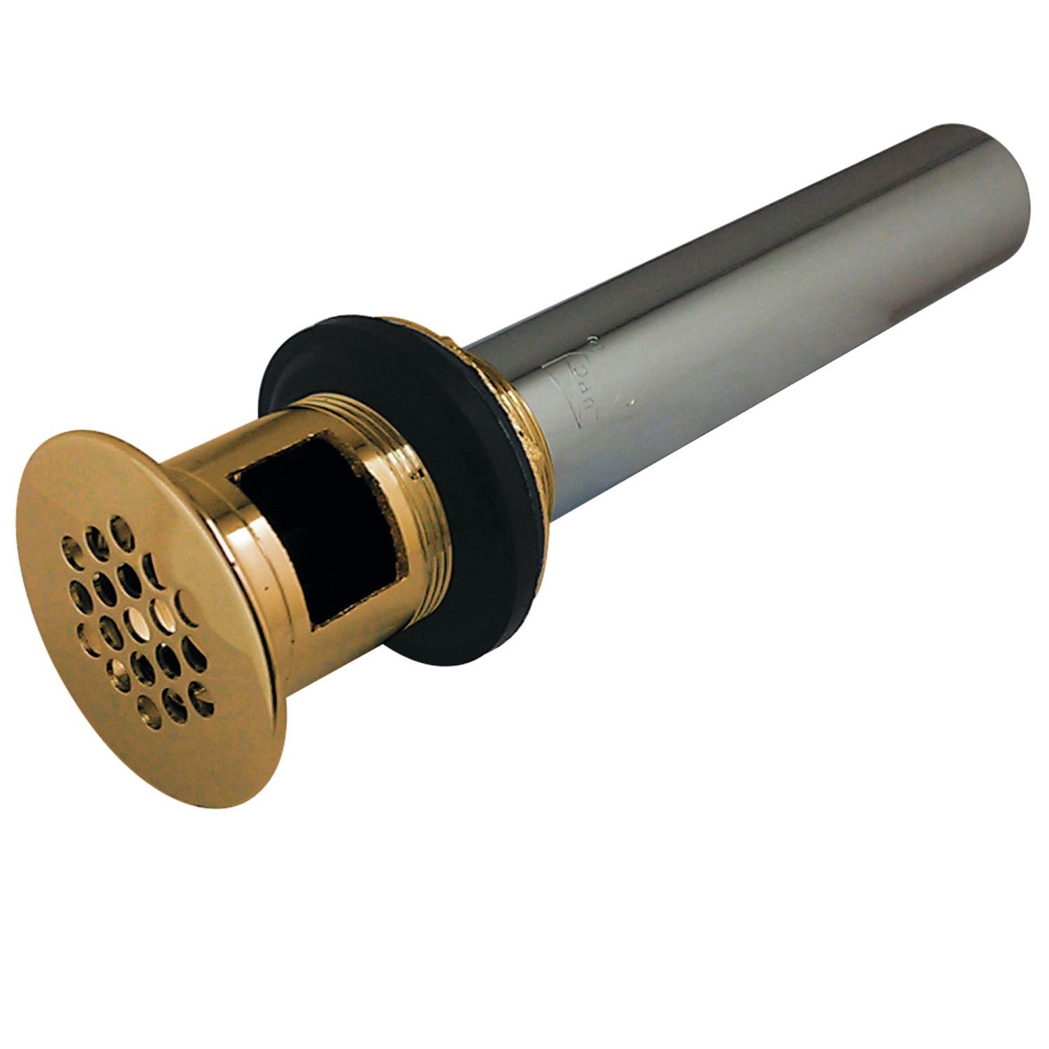 Kingston Trimscape KB5002 Brass Grid Bathroom Sink Drain with Overflow, 17 Gauge, Polished Brass
