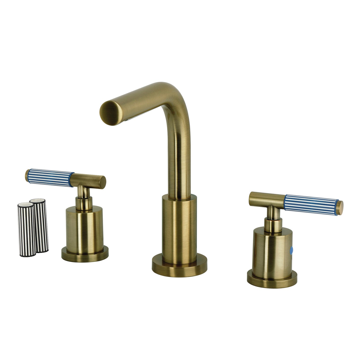 Kingston Sona FSC895KPSAB - Robinet de salle de bain étendu avec laiton à tirette, laiton antique