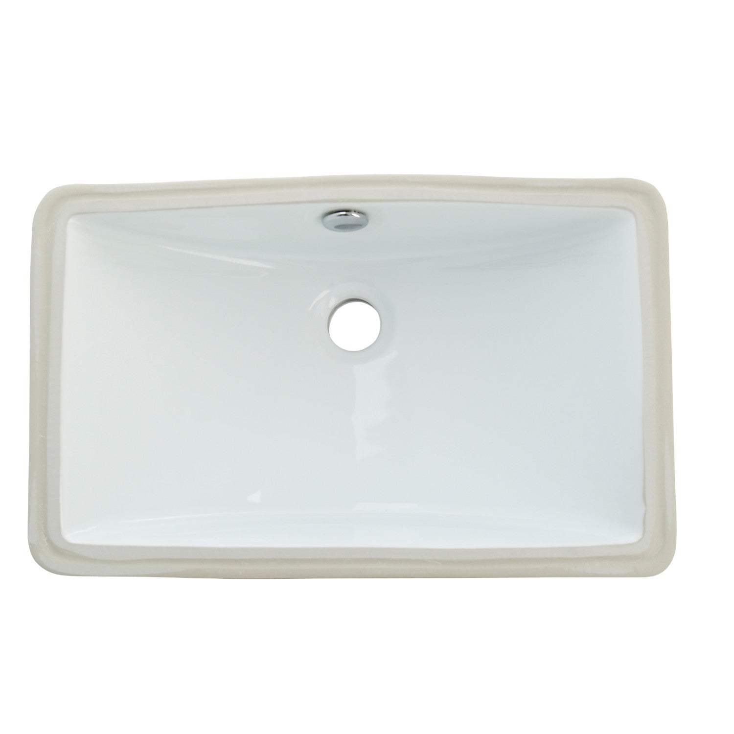 Kingston Courtyard LB18127 18-1/4 Inch Ceramic Rectangular Undermount Bathroom Sink, White
