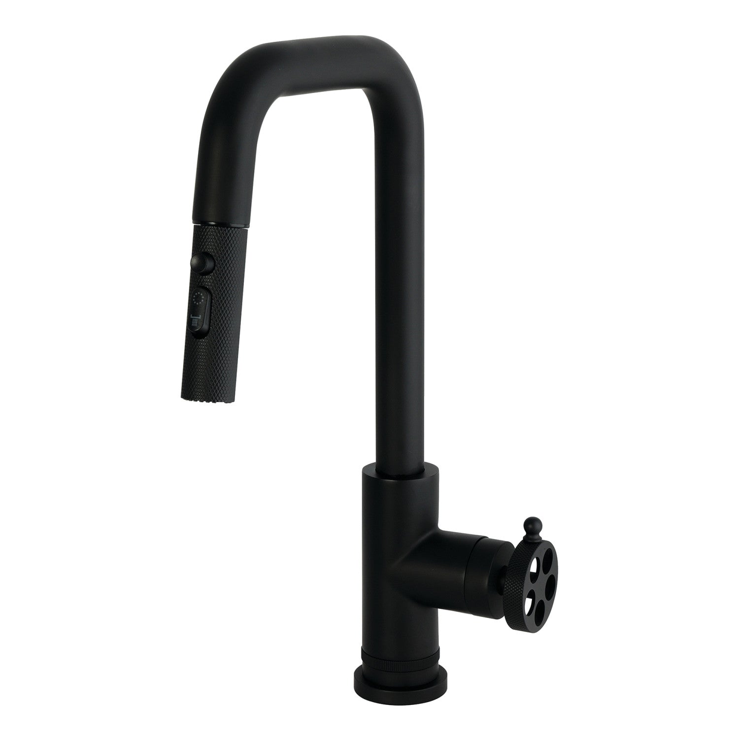 Kingston Wendell LS2730RKZ Robinet de cuisine à une poignée, noir mat