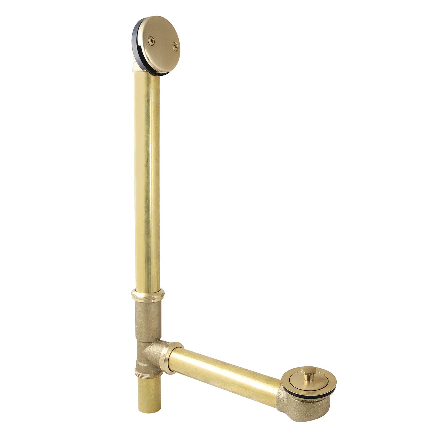 Kingston Heirloom DLL3187 - Made To Match 23-Inch Brass Lift and Turn Tub Waste and Overflow, Brushed Brass