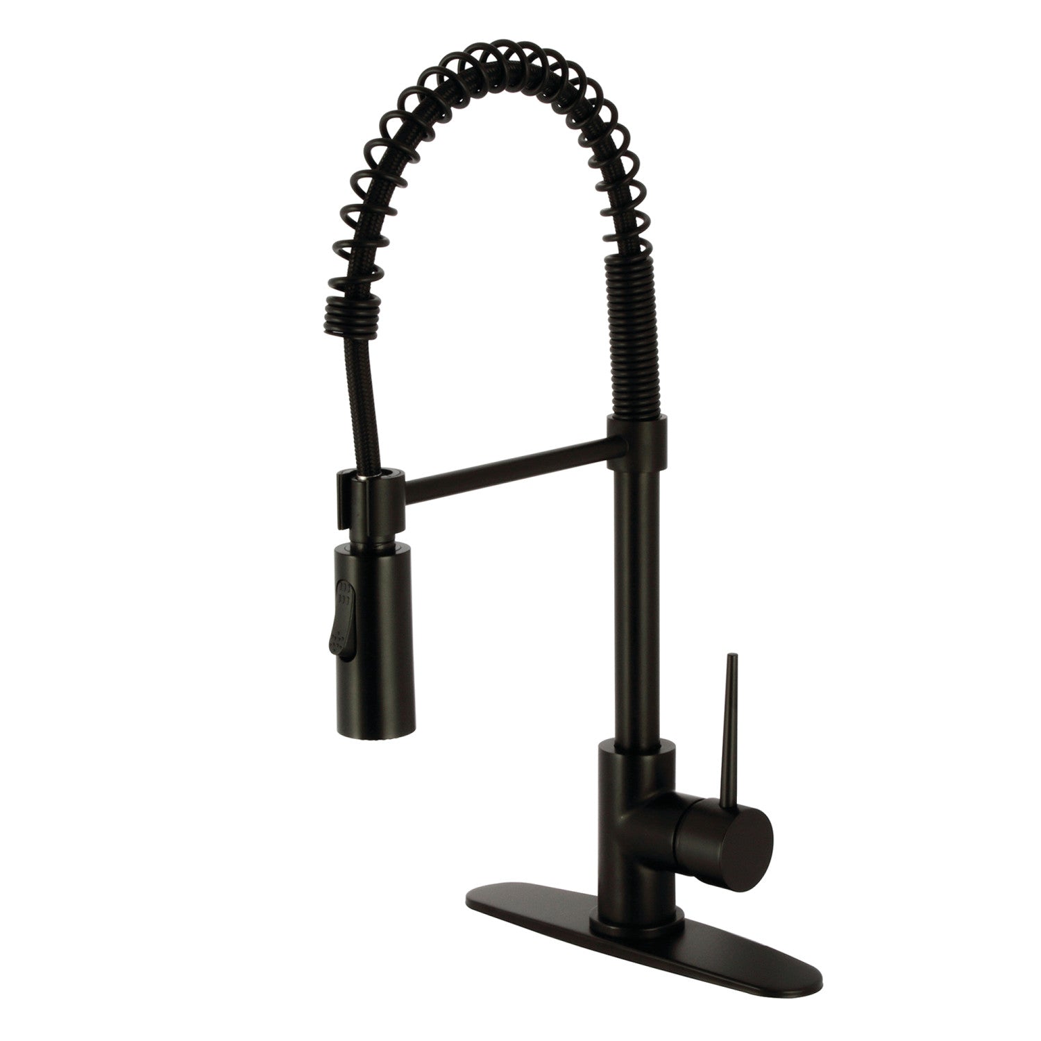 Kingston Sona LS8770NYL - Robinet de cuisine pré-rinçage à une poignée New York 1 trou, noir mat