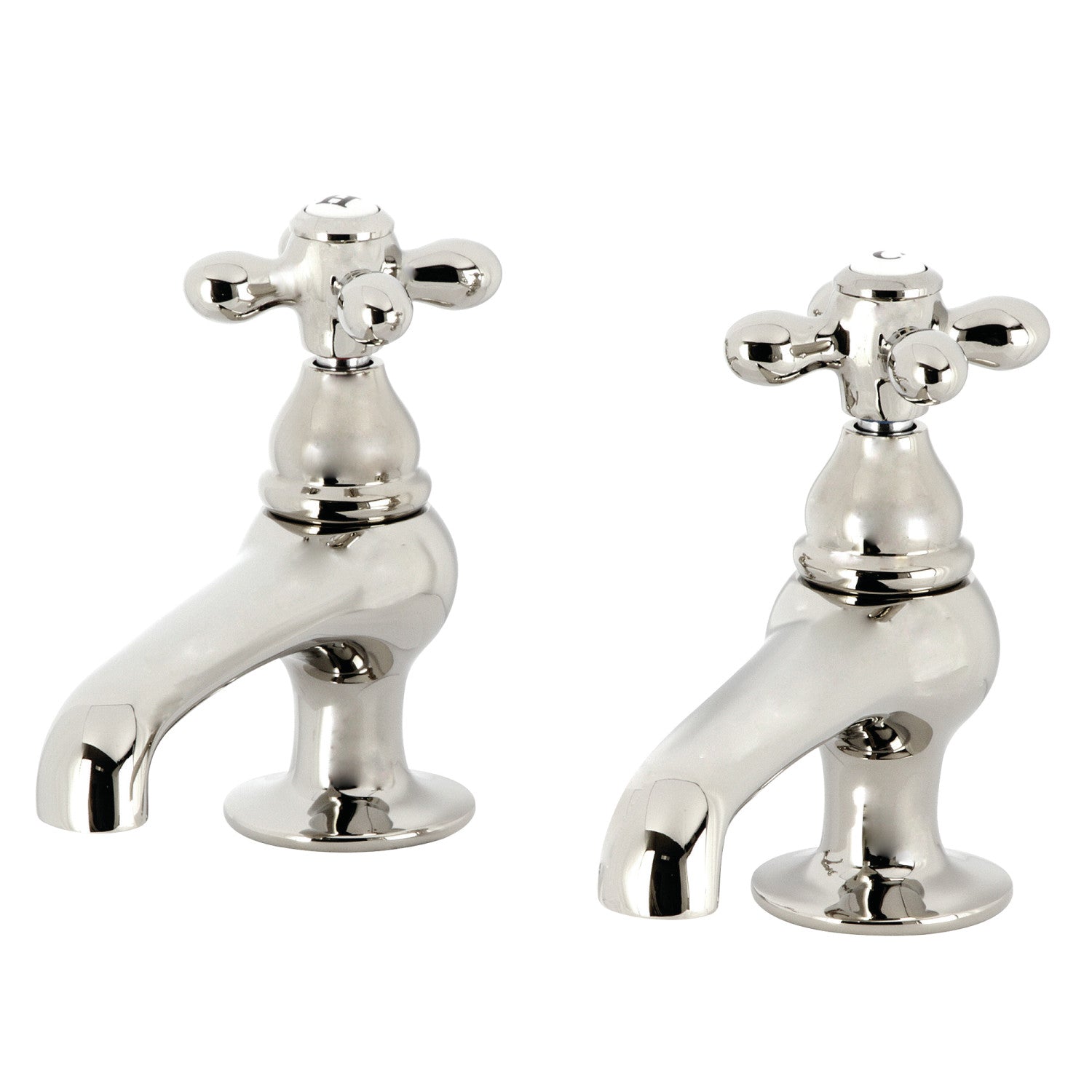 Kingston Heirloom KS3206AX - Robinet de robinet de bassin de pont à deux poignées, nickel poli