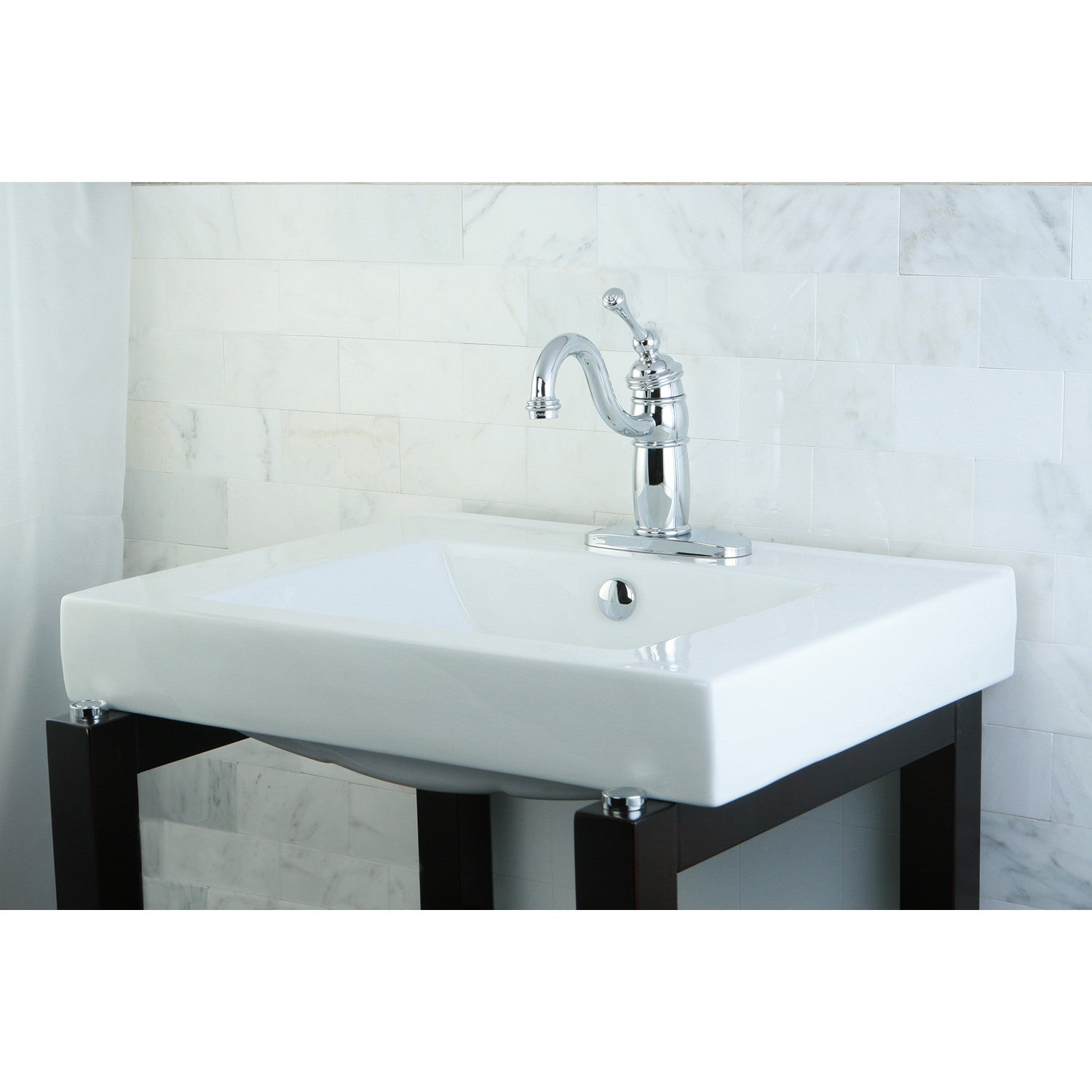 Kingston Sona EV9620 - Mission 23-5/8 Inch Ceramic Rectangular Semi-Recessed Vessel Sink, White