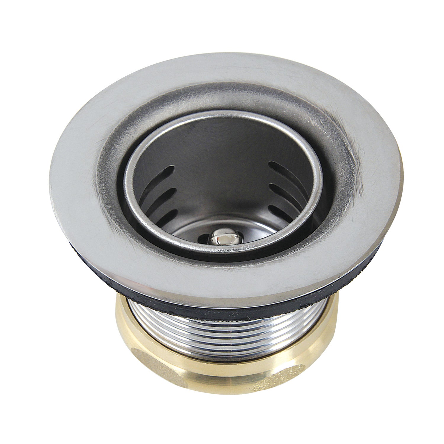 Kingston Portland K451B Stainless Steel Bar Sink Basket Strainer, Brushed Stainless Steel