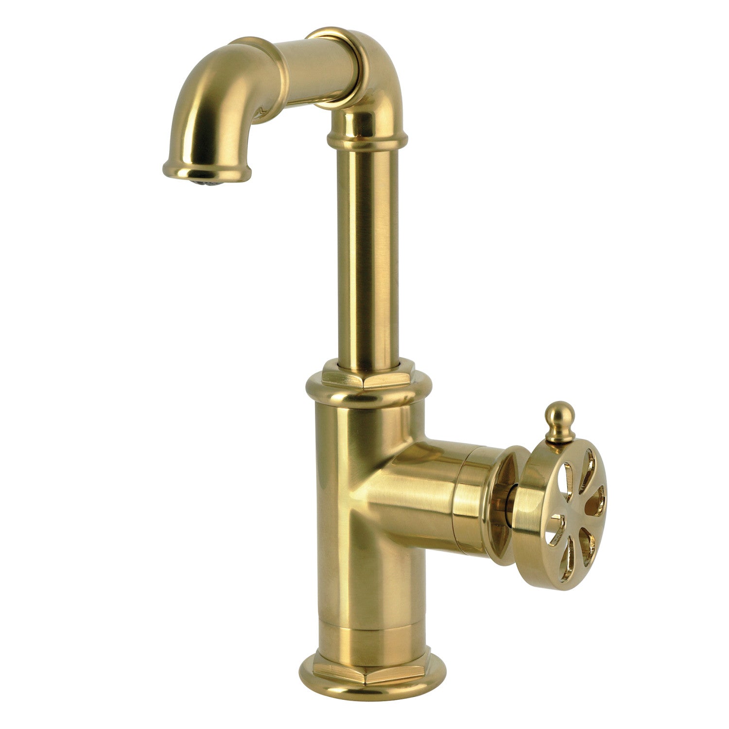 Kingston Belknap LS6003RX Robinet de salle de bains à une poignée 1 trou avec bonde à tirette, laiton brossé
