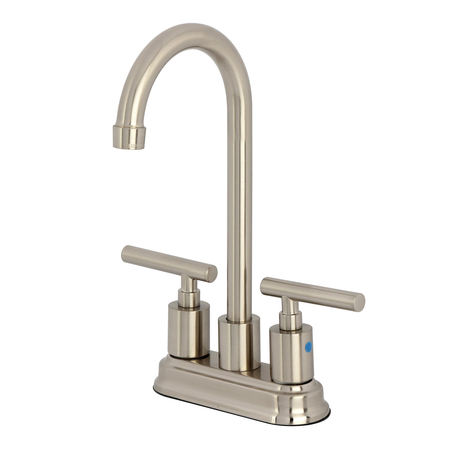 Kingston Tulare FB8498CML - Robinet de bar à deux poignées 2 trous, nickel brossé