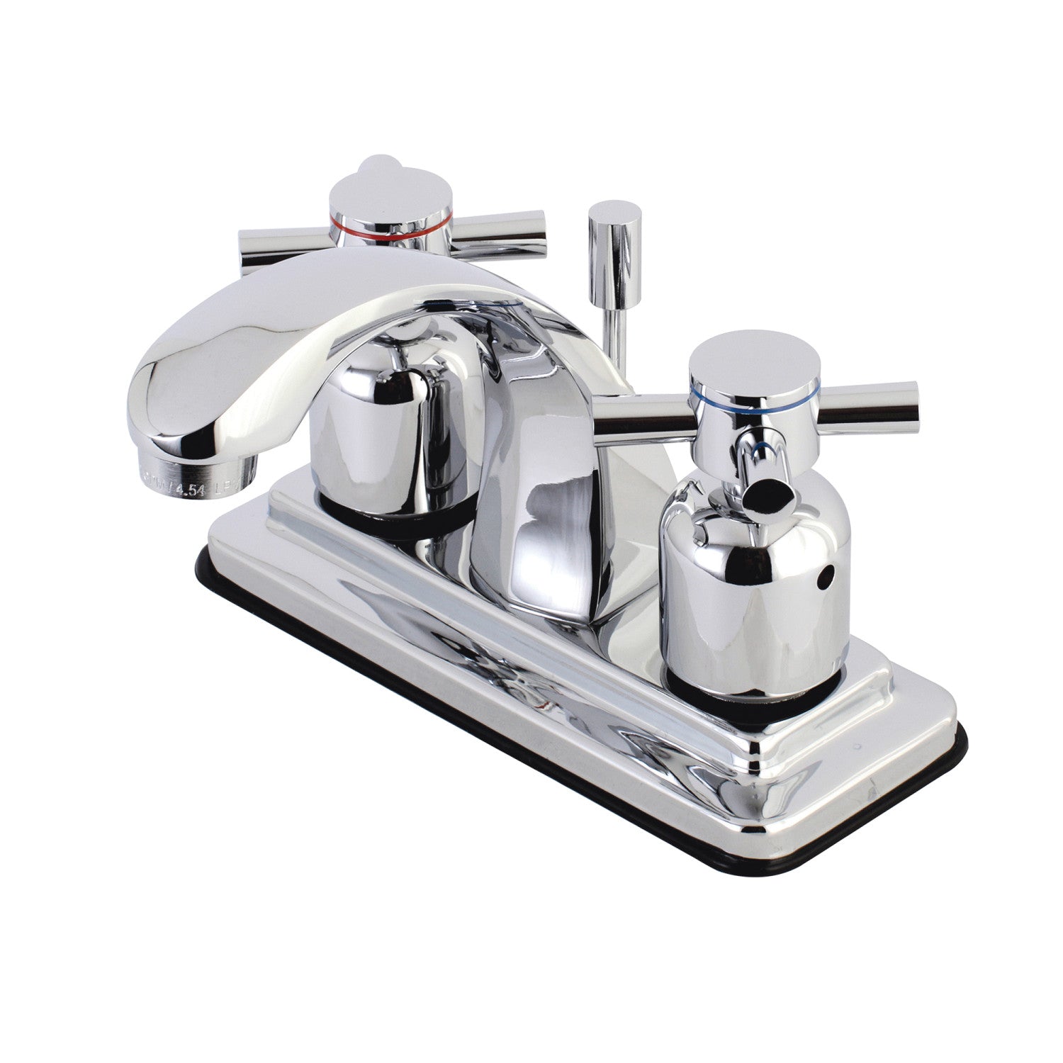 Kingston Sona KB4641DX - Concord Double-Handle 3 trous montage sur plage 4-Inch Centerset Robinet de salle de bains avec drain à tirette, chrome poli