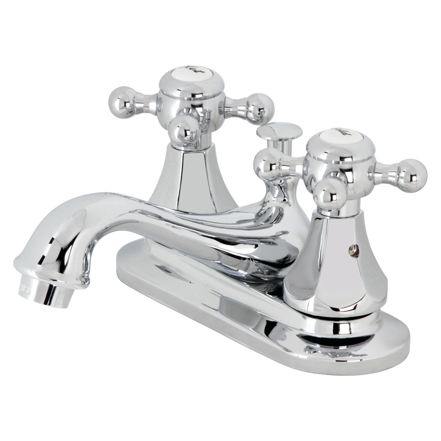 Kingston Heirloom KB601BX - Metropolitan Double-Handle 3 trous montage sur plage 4-Inch Centerset Robinet de salle de bains avec drain à tirette, chrome poli