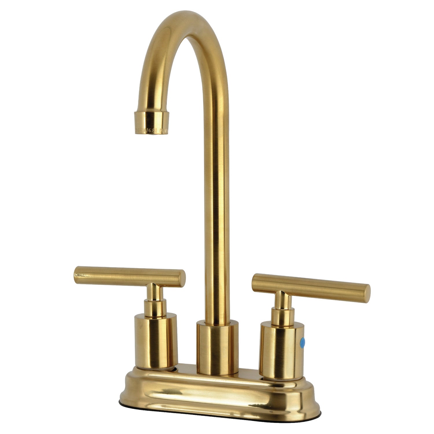 Kingston Sona KB8497CML - Robinet de bar à deux poignées 2 trous, laiton brossé