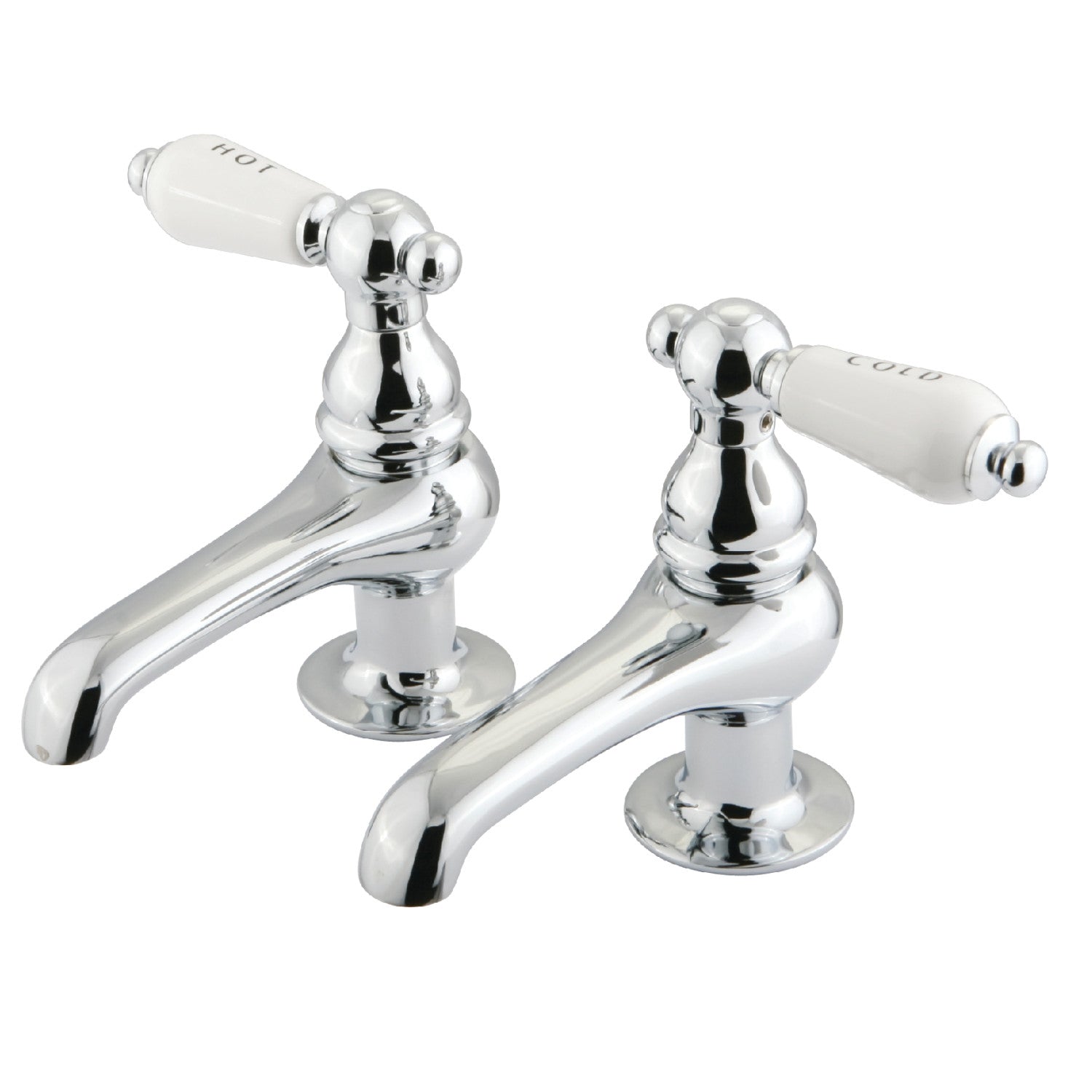 Kingston Heirloom KS3201PL - Robinet de robinet de bassin de pont à deux poignées de restauration, chrome poli