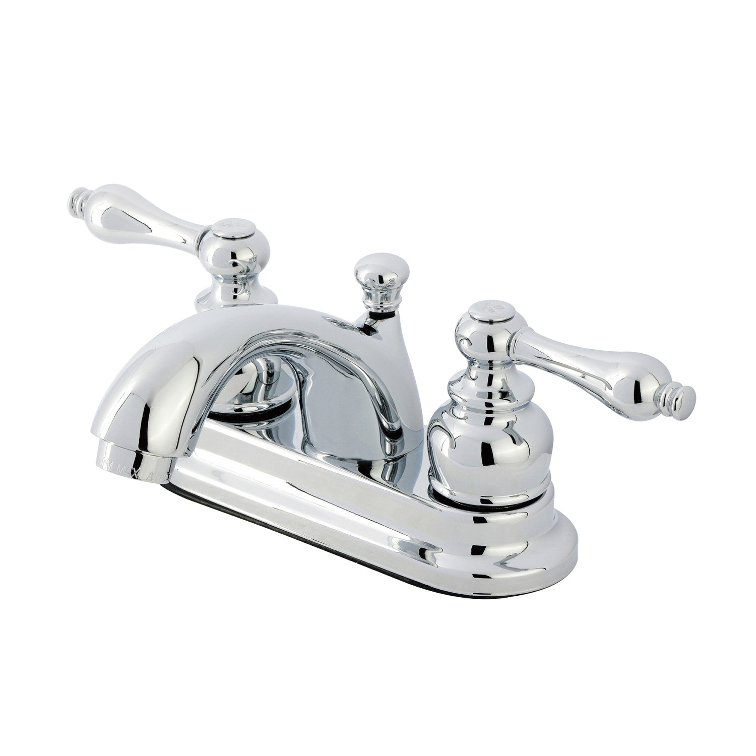 Kingston Heirloom KB2601AL - Vintage Double-Handle 3 trous montage sur plage 4-Inch Centerset Robinet de salle de bains avec drain à tirette, Chrome poli