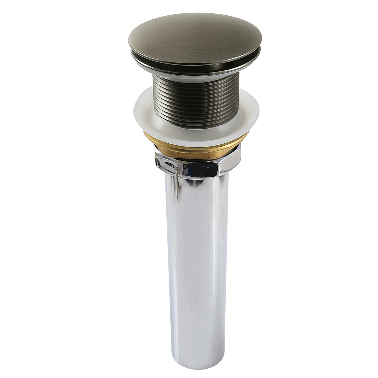 Kingston Sona GCL112VN - Trimscape Brass Pop Up Drain for Cast Iron Utility Sink, Black Stainless