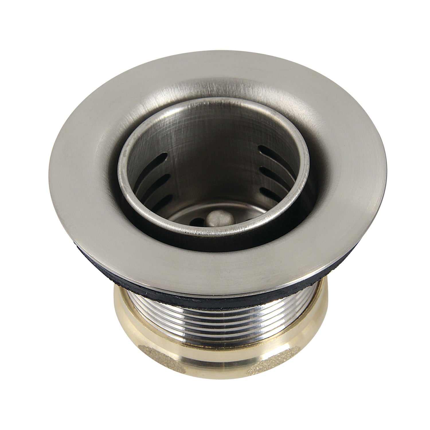 Kingston Portland K451BBN Stainless Steel Bar Sink Basket Strainer, Brushed Nickel