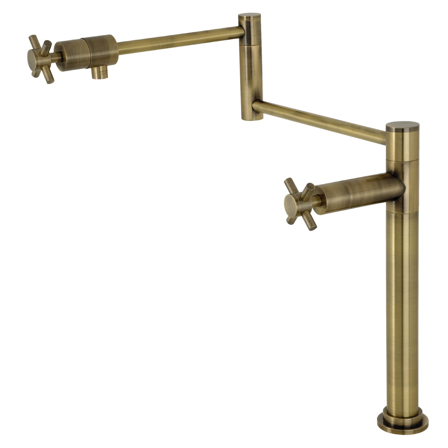 Kingston Sona KS4703DX - Concord 1 trou robinet de remplissage de pot de montage de plate-forme, laiton antique