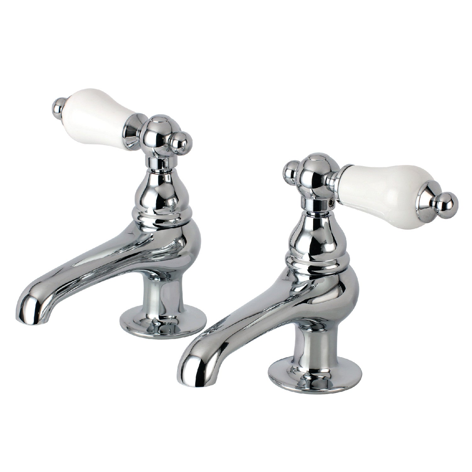 Kingston Heirloom CC6L1 - Robinet de robinet de bassin à deux poignées Vintage, chrome poli
