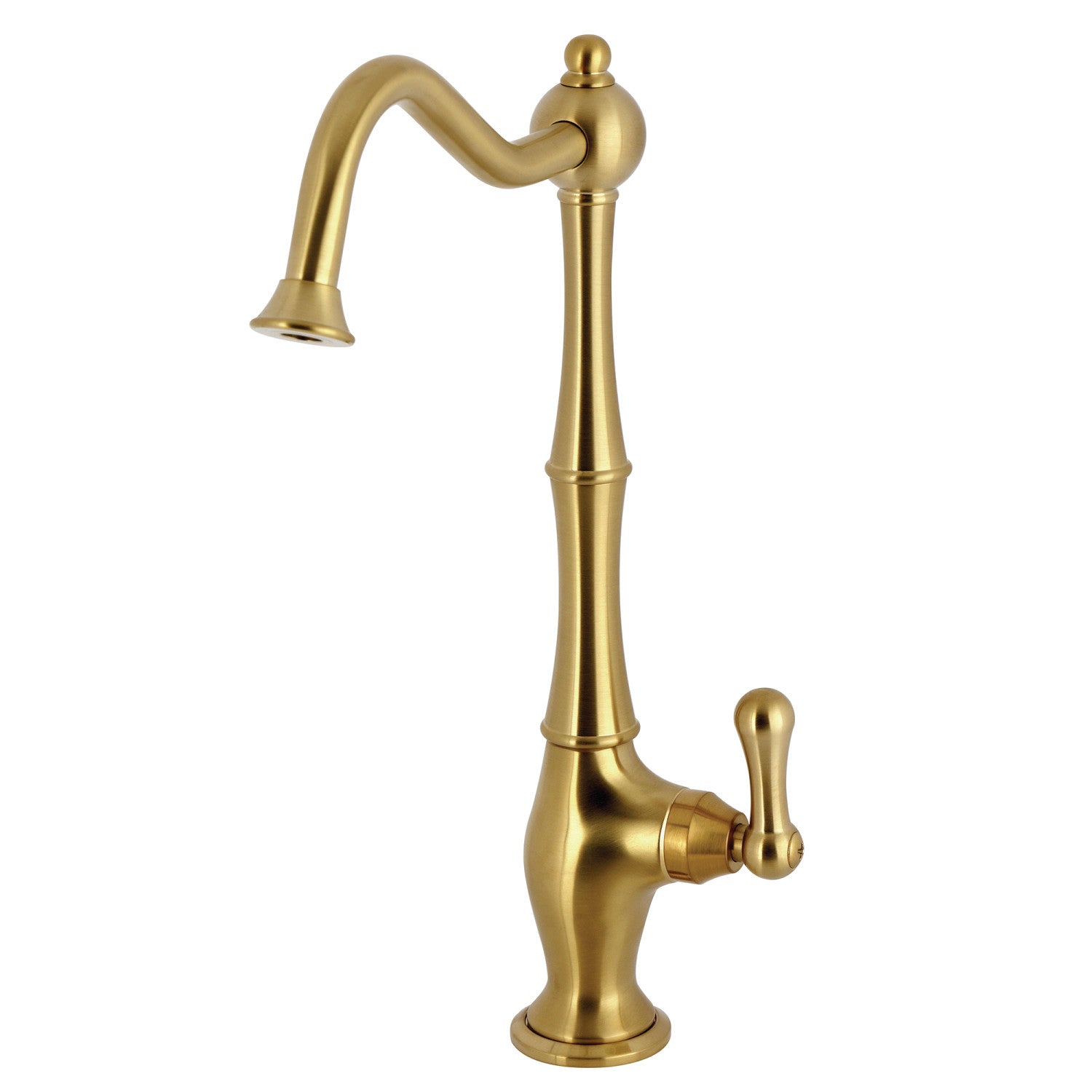 Kingston Heirloom KS1197AL - Heritage Single-Handle 1-Hole Deck Mount Water Filtration Faucet, Brushed Brass