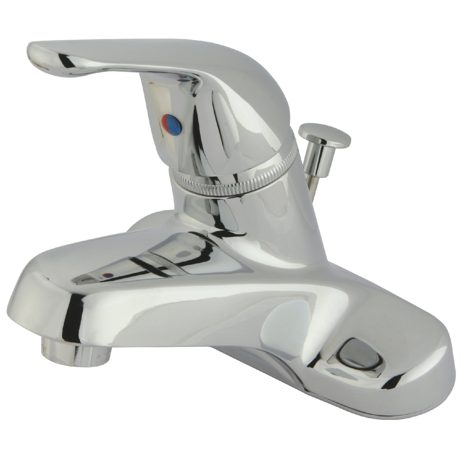 Kingston Tulare KB541 - Chatham Single-Handle 3-Hole Deck Mount 4-Inch Centerset Bathroom Faucet with ABS Pop-Up Drain, Polished Chrome