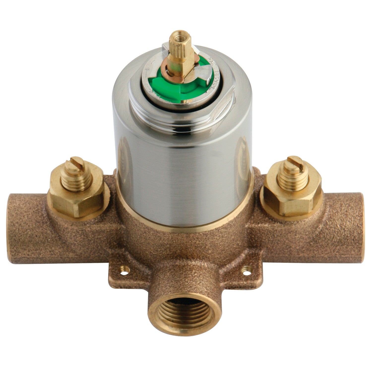 Kingston KB3638V Pressure Balanced Tub and Shower Valve, with Stops, Brushed Nickel