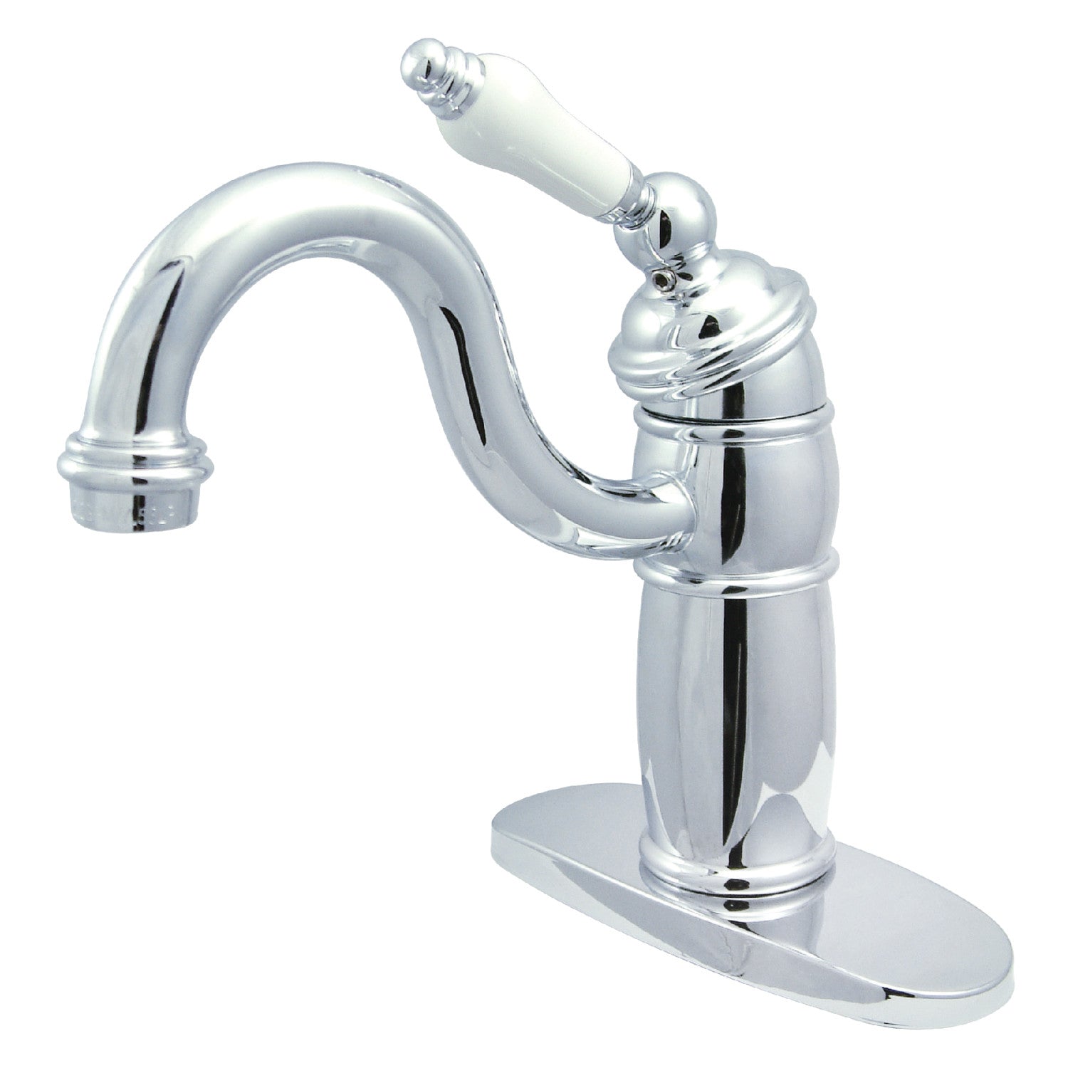 Kingston Heirloom KB1481PL - Robinet de bar à une poignée victorienne 1 trou, chrome poli