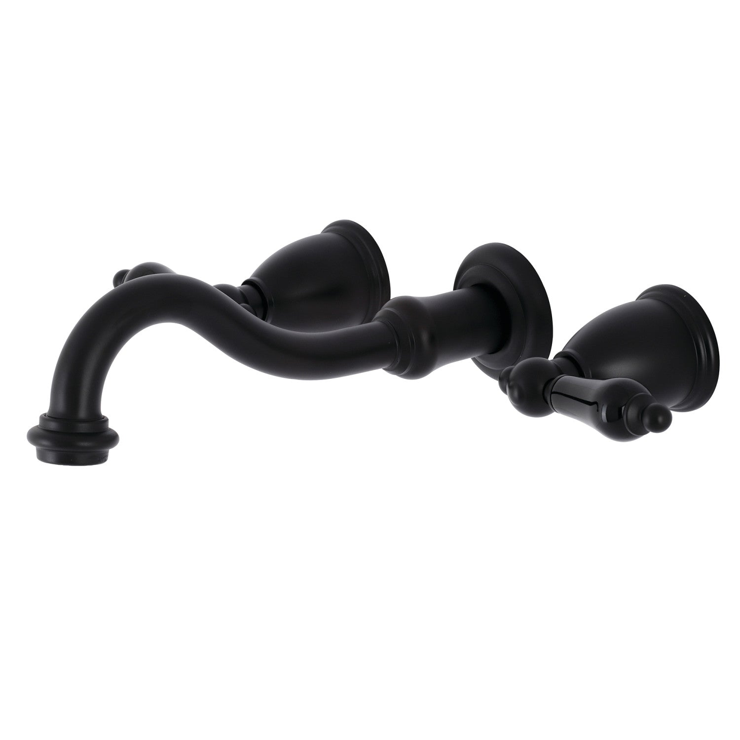 Kingston Heirloom KS3120PKL - Robinet de salle de bain à double poignée 3 trous, noir mat