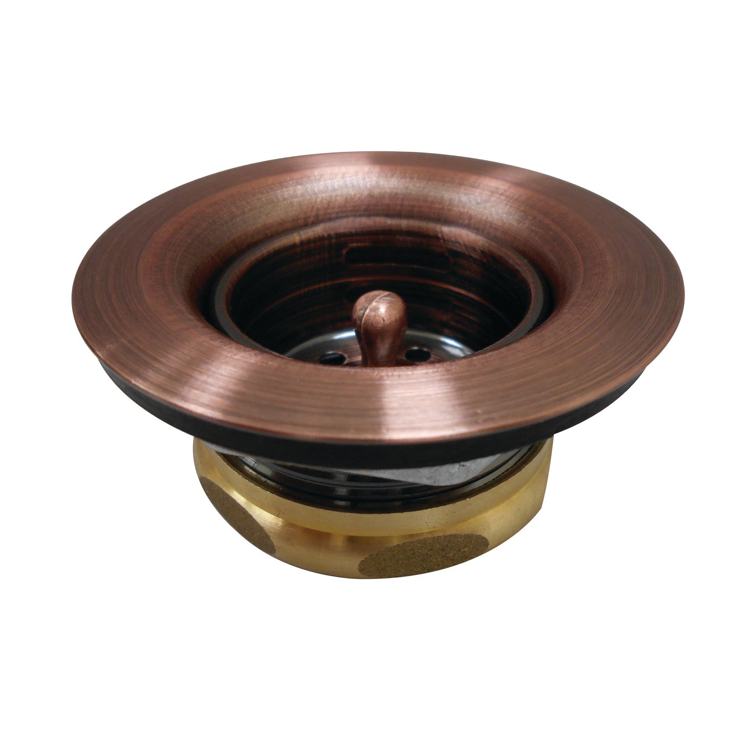 Kingston Tacoma K461BAC Stainless Steel Bar Sink Basket Strainer with Brass Nut, Antique Copper