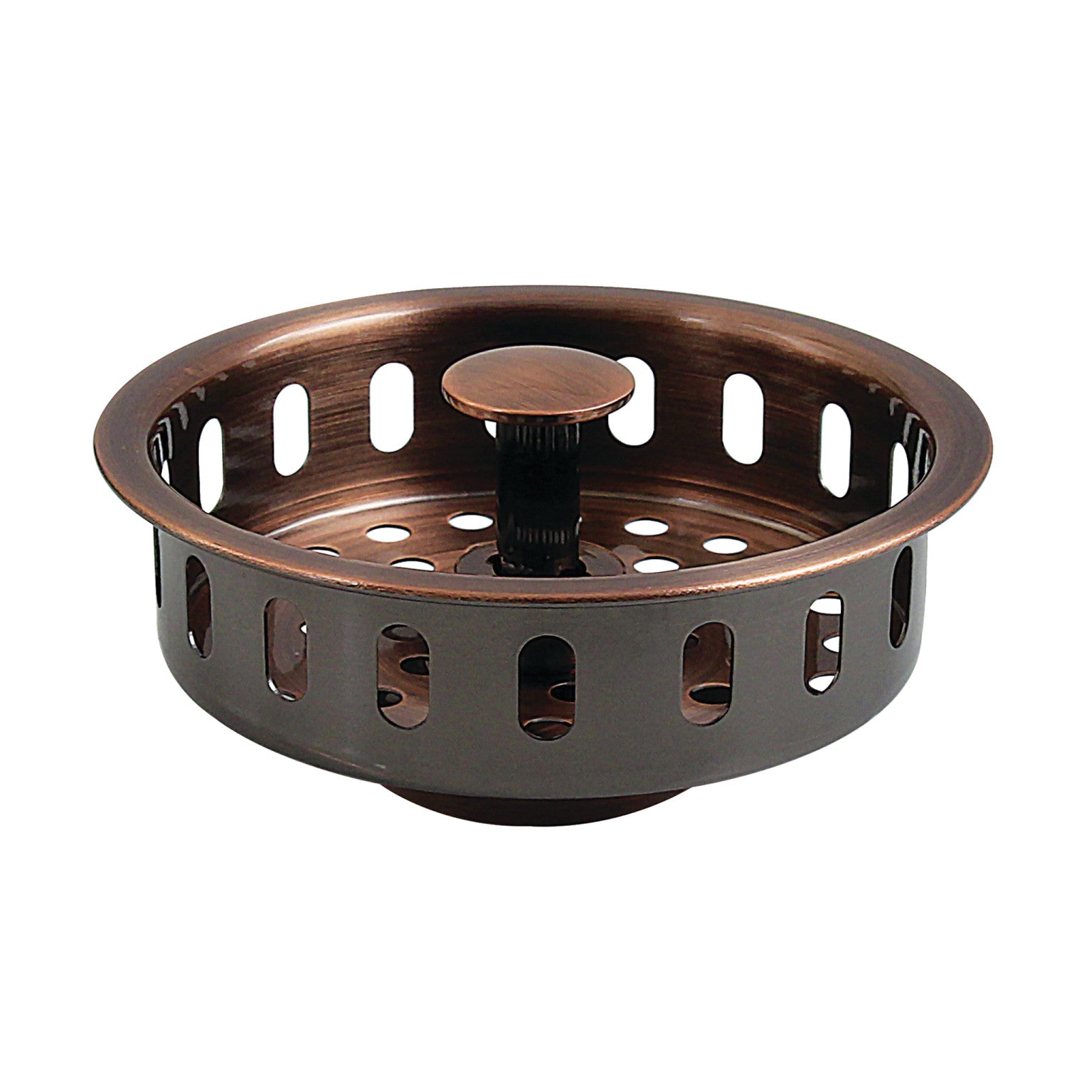 Kingston Made To Match KBP2006AC 3-1/2 Inch Kitchen Sink Basket Strainer Only, Antique Copper