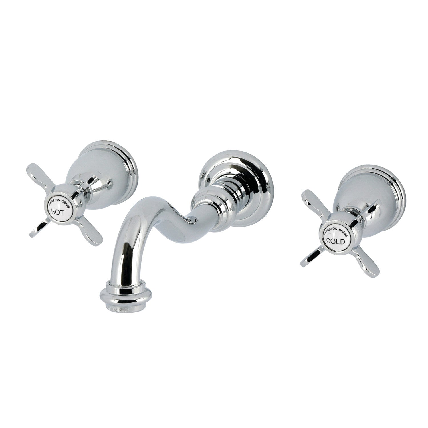 Kingston Heirloom KS3121BEX - Essex Double-Handle 3 trous Robinet de salle de bains mural, chrome poli