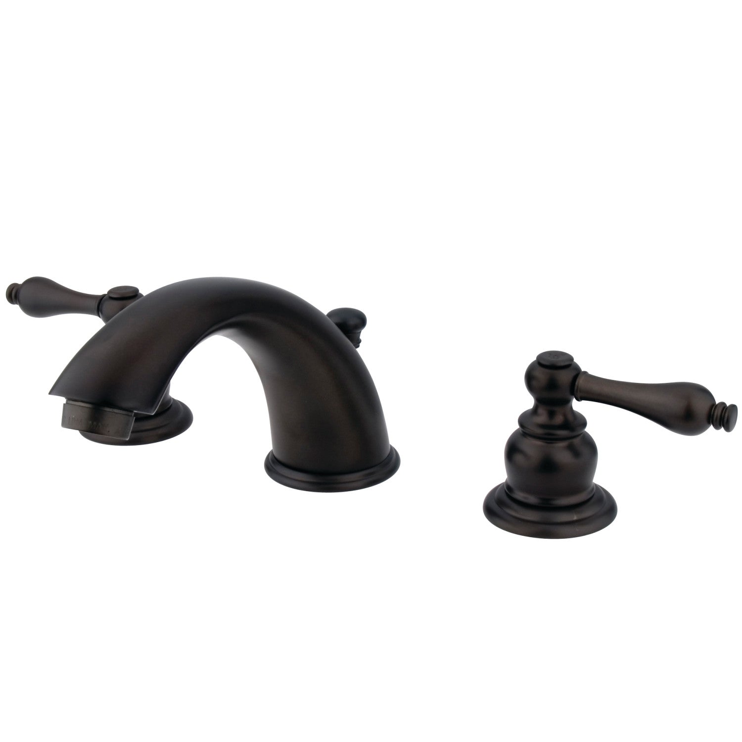 Kingston Heirloom GKB975AL - Victorian à deux poignées 3 trous montage sur plage Robinet de salle de bain à entraxe large avec drain à tirette, huile frotté Bronze