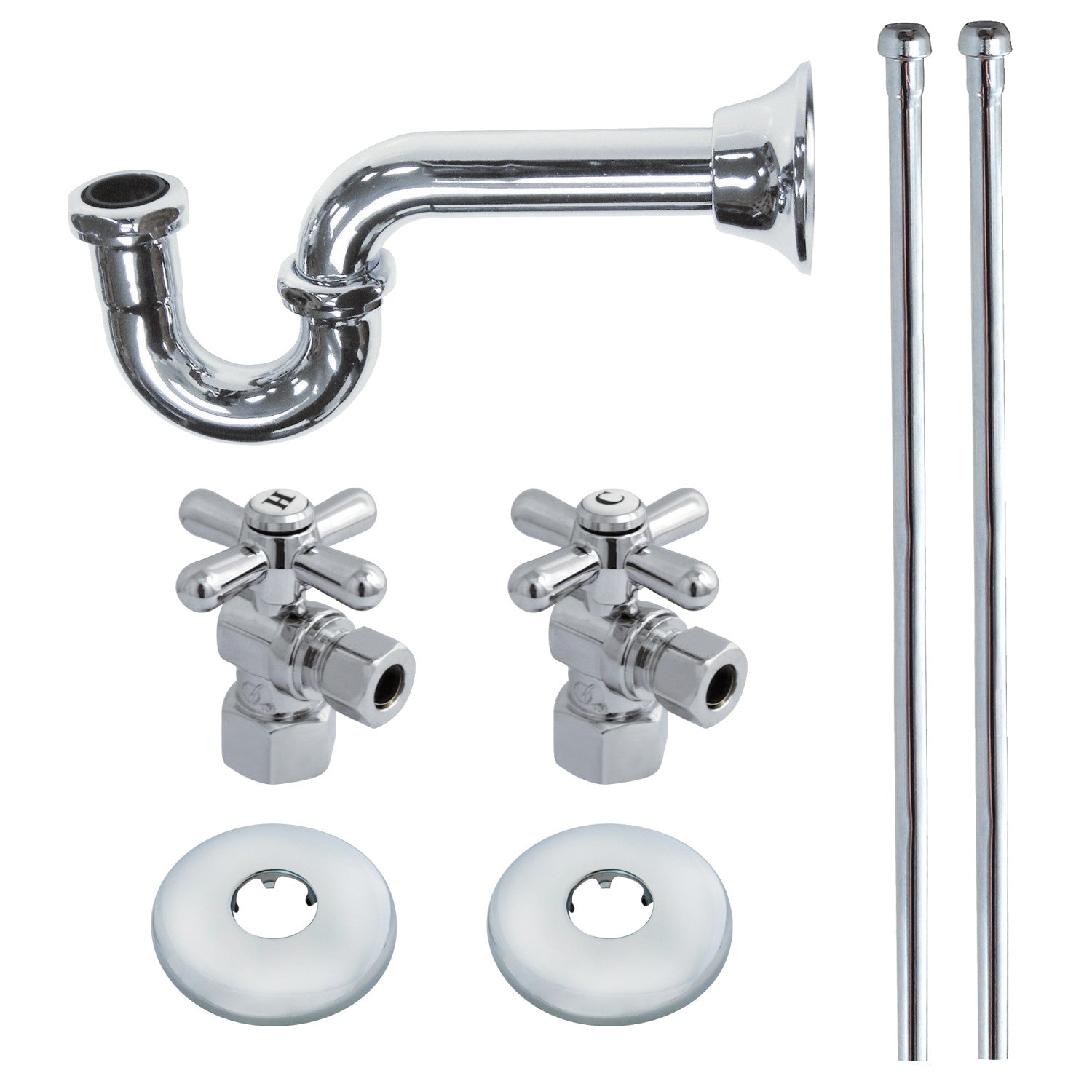 Kingston Heirloom KPK101P - Trimscape Traditional Plumbing Sink Trim Kit with P-Trap, Polished Chrome
