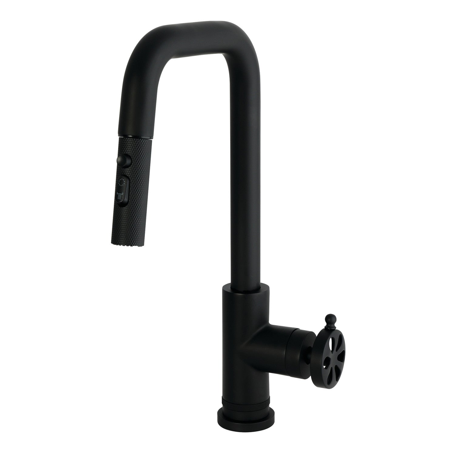 Kingston Belknap LS2730RX Robinet de cuisine à une poignée, noir mat