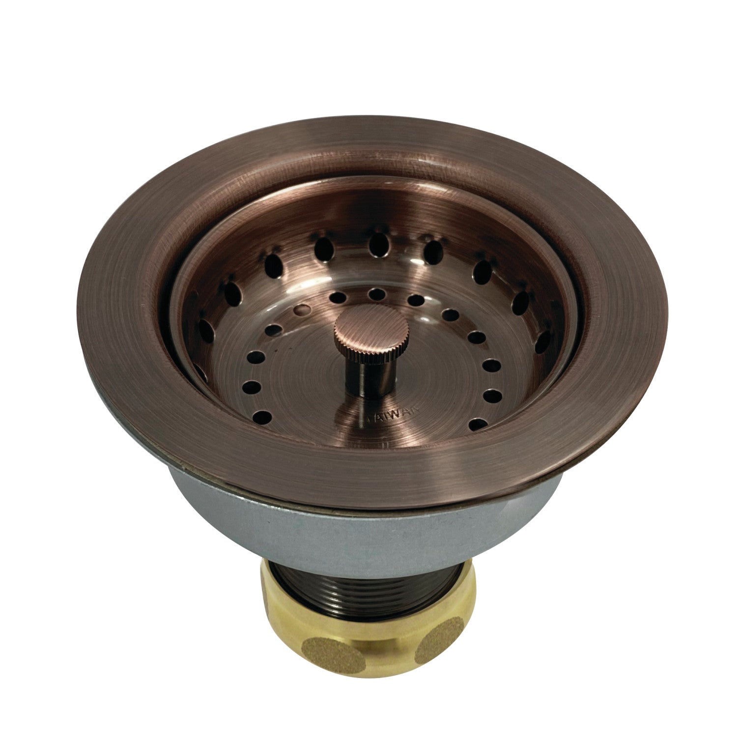 Kingston Tacoma K112AC 3-1/2 Inch Kitchen Sink Basket Strainer Only, Antique Copper
