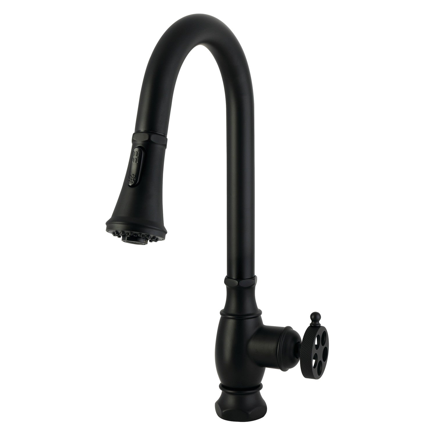 Kingston Wendell LS8690RKZ Robinet de cuisine à une poignée, noir mat
