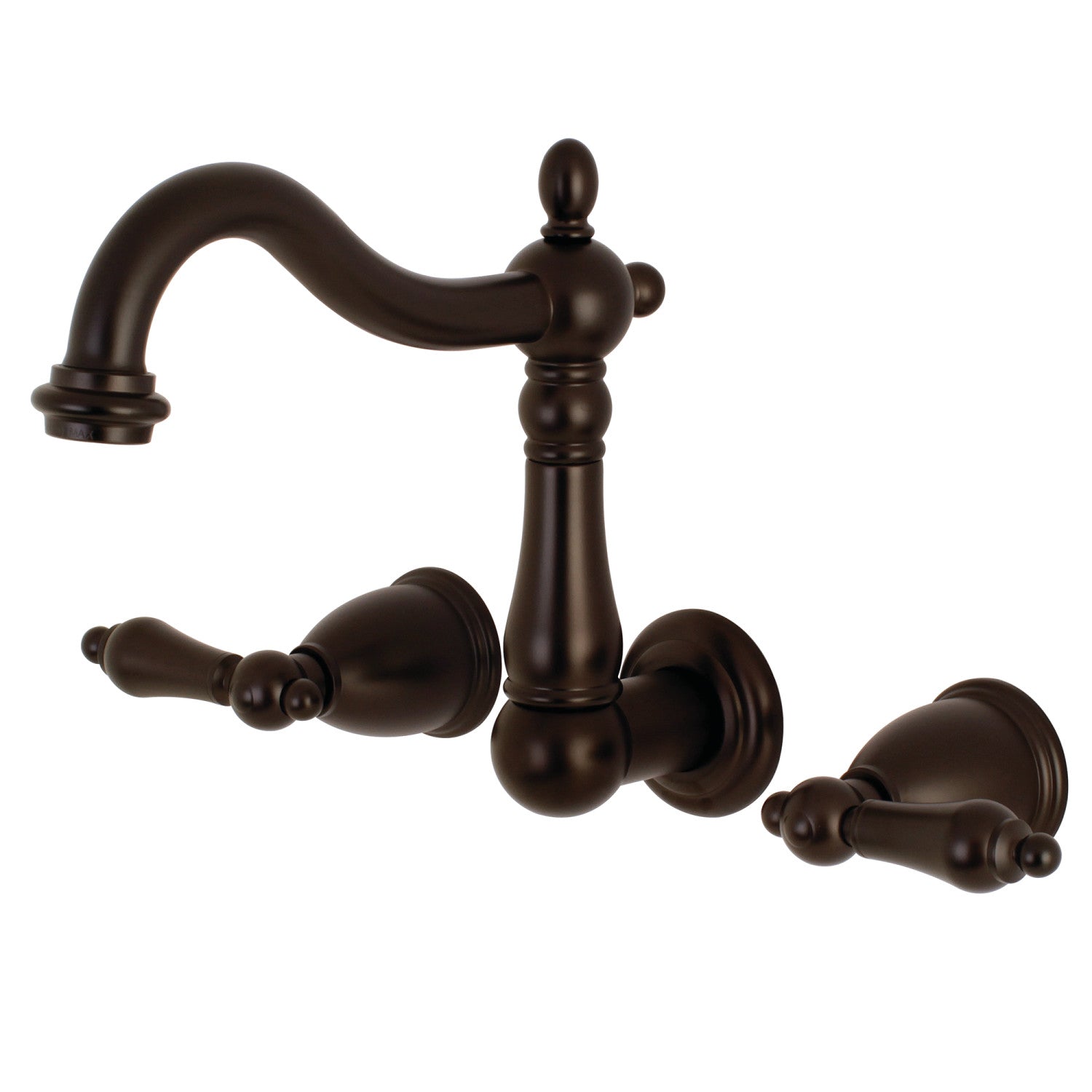 Kingston Heirloom KS1255AL - Robinet de salle de bains à double poignée Heritage 3 trous, bronze huilé