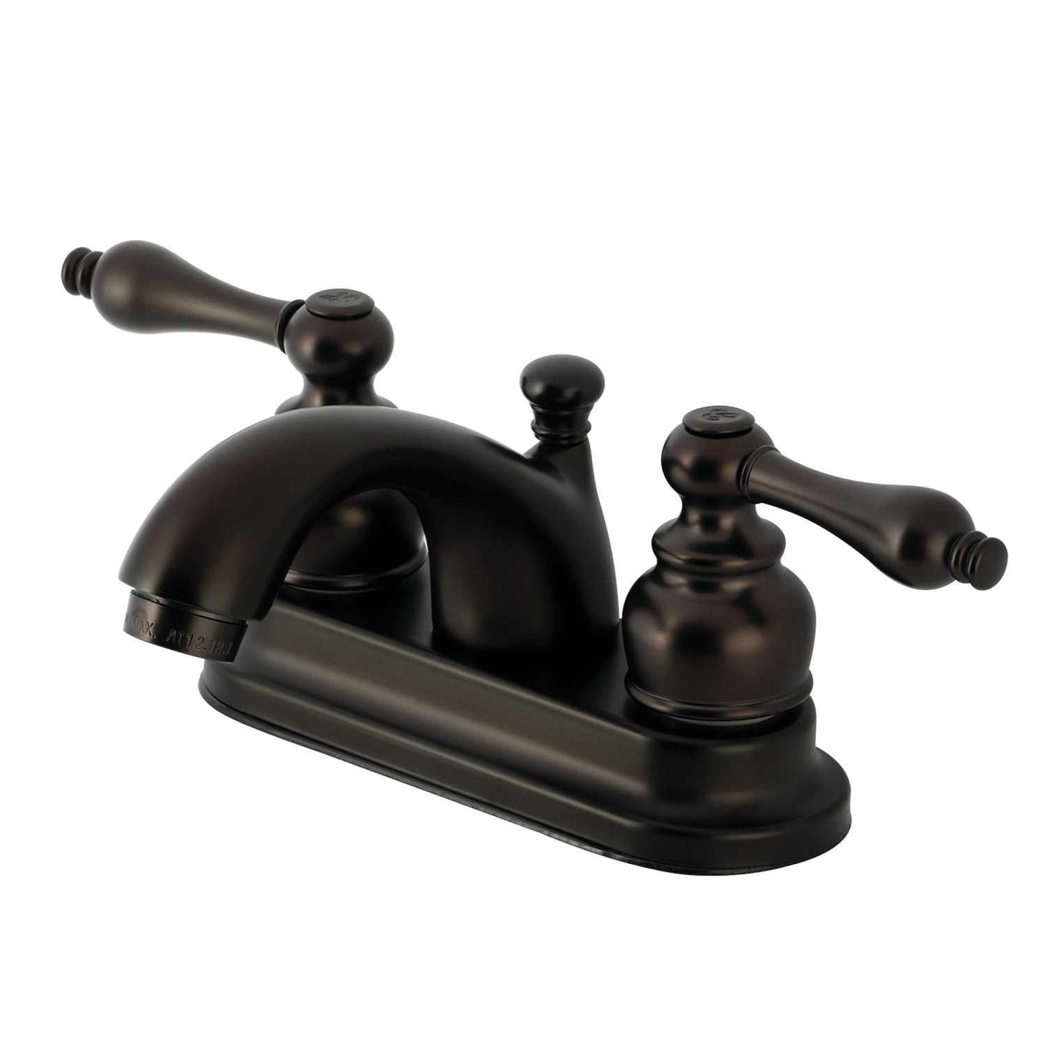 Kingston Heirloom KB2605AL - Vintage Double-Handle 3 trous montage sur plage 4-Inch Centerset Robinet de salle de bains avec drain à tirette, Bronze Rubbé à l'huile