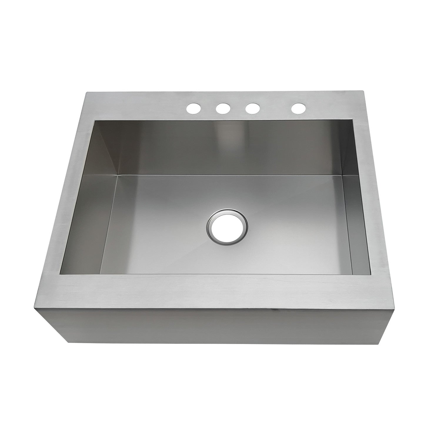 Kingston Sona GKTSF302494 - Edinburg 30-Inch Stainless Steel Apron-Front Single Bowl Farmhouse Kitchen Sink, Brushed Stainless Steel