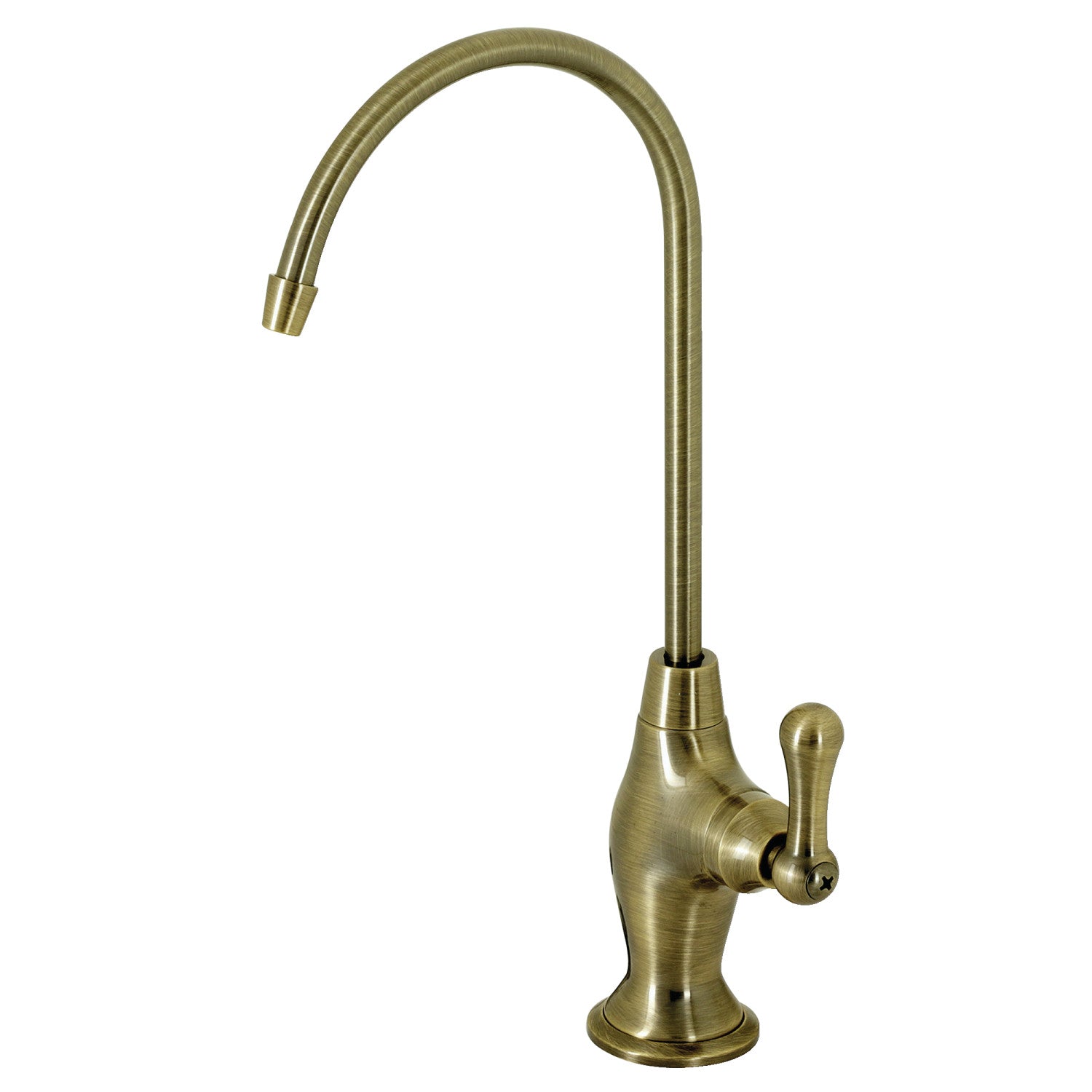 Kingston Heirloom KS3193AL - Restoration Single-Handle 1-Hole Deck Mount Water Filtration Faucet, Antique Brass